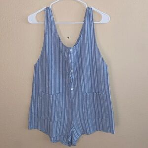 blue romper overalls y2k summer fashion mini dress bottoms cute sleeveless top